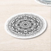 Mandala Circle Ronde Kartonnen Onderzetter (Gebogen)