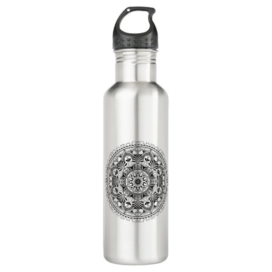 Mandala Circle Waterfles (Voorkant)