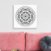 Mandala Cirkel 6 Canvas Afdruk (Insitu (Woonkamer))
