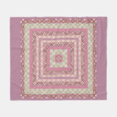 Mandala cirkel rond sierpastel paarse colo fleece deken (Voorkant (Horizontaal))