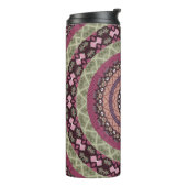 Mandala cirkel rond sierpastel paarse colo thermosbeker (Gedraaid links)
