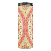 Mandala cirkel ronde sierpastelbeige kleur thermosbeker (Achterkant)