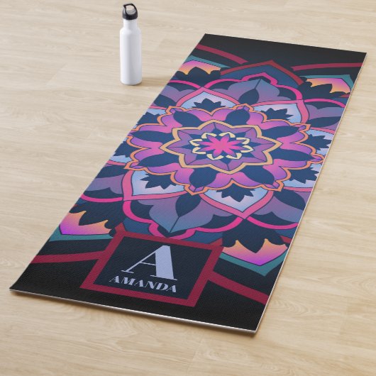 mandala cirkelpatroon Persoonlijke Naam Yogamat (In situ)