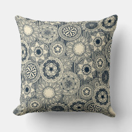 mandala cirque indigo crème kussen