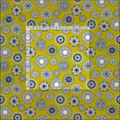 mandala cirque spot chartreuse stof (Delen)