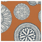 mandala cirque spot oranje stof (Close Up)