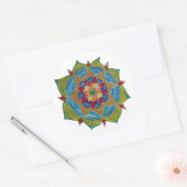 Mandala Classic ronde Sticker, glanzend Ronde Sticker (Envelop)