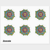 Mandala Classic ronde Sticker, glanzend Ronde Sticker (Vel)