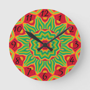 Mandala Clock Ronde Klok