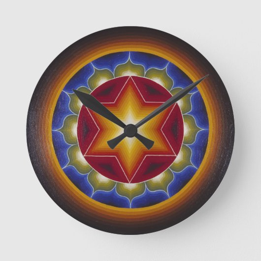 Mandala Clock Ronde Klok (Voorkant)