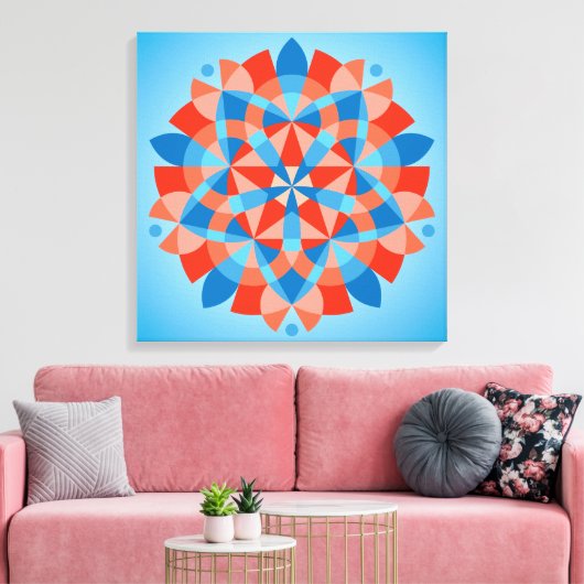 Mandala Cognitie Canvas Afdruk (Insitu (Woonkamer))