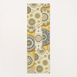 Mandala collage in het geel yogamat