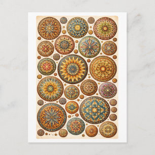 Mandala-collage in vintage stijl briefkaart