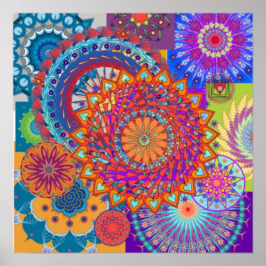 Mandala Collage Poster (Voorkant)