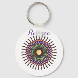 Mandala Colorful Abstract  Pattern Key Ring Sleutelhanger