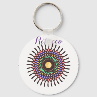 Mandala Colorful Abstract  Pattern Key Ring Sleutelhanger