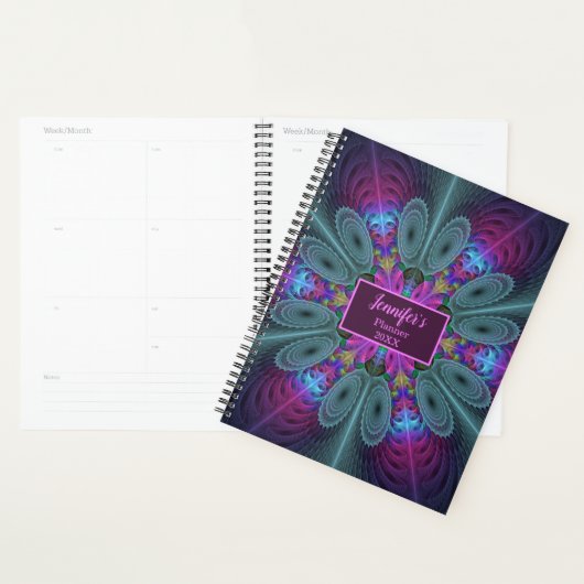 Mandala Colorful Fractal Art Kaleidoscope - Eigen  Planner (Display)