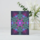 Mandala Colorful Striking Fractal Art Kaleidoscope Briefkaart (Staand voorkant)