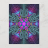 Mandala Colorful Striking Fractal Art Kaleidoscope Briefkaart (Voorkant)