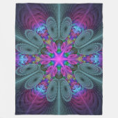 Mandala Colorful Striking Fractal Art Kaleidoscope Fleece Deken (Voorkant)