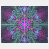 Mandala Colorful Striking Fractal Art Kaleidoscope Fleece Deken (Voorkant (Horizontaal))