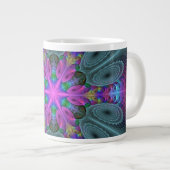 Mandala Colorful Striking Fractal Art Kaleidoscope Grote Koffiekop (Voorkant rechts)