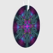 Mandala Colorful Striking Fractal Art Kaleidoscope Ornament (voorkant)