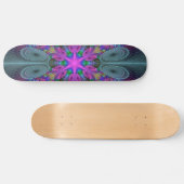 Mandala Colorful Striking Fractal Art Kaleidoscope Persoonlijk Skateboard (Horizontaal)