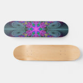 Mandala Colorful Striking Fractal Art Kaleidoscope Persoonlijk Skateboard (Horizontaal)