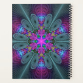 Mandala Colorful Striking Fractal Art Kaleidoscope Planner (Achterkant)