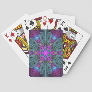 Mandala Colorful Striking Fractal Art Kaleidoscope Speelkaarten