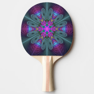 Mandala Colorful Striking Fractal Art Kaleidoscope Tafeltennisbatje