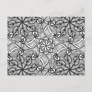 Mandala Coloring Abstract Pattern Briefkaart #1
