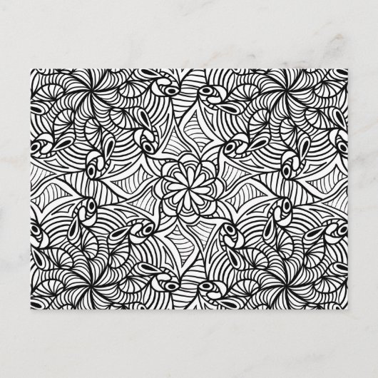 Mandala Coloring Abstract Pattern Briefkaart #1 (Voorkant)