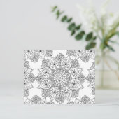 Mandala Coloring Floral Pattern Briefkaart (Staand voorkant)