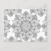 Mandala Coloring Floral Pattern Briefkaart (Voorkant)