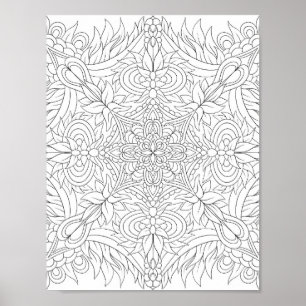 Mandala Coloring Poster