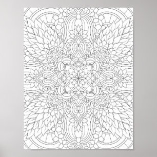 Mandala Coloring Poster