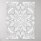 Mandala Coloring Poster (Voorkant)