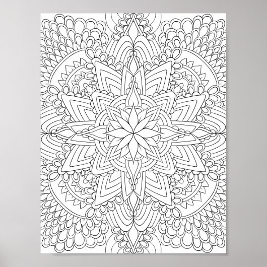 Mandala Coloring Poster (Voorkant)