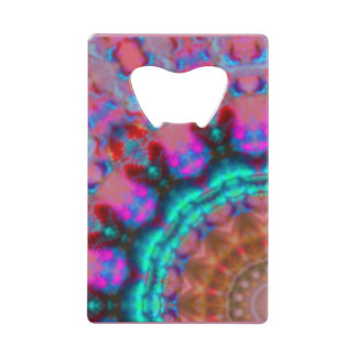 Mandala-colorroze-blauw-kaleidoscoop rm creditkaart flessenopener