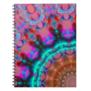 Mandala-colorroze-blauw-kaleidoscoop rm notitieboek