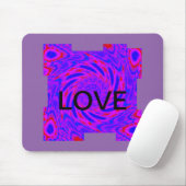 Mandala-colorroze-blauw-LOVE-kaleidoscoop RMDESIGN Muismat (Met muis)