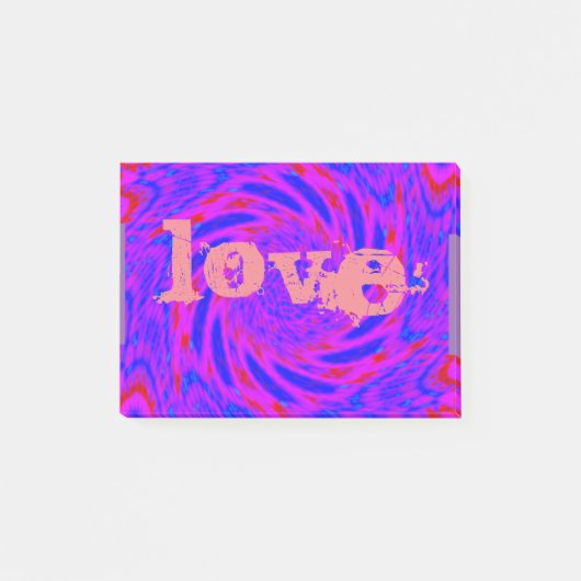 Mandala-colorroze-blauw-LOVE-kaleidoscoop RMDESIGN Post-it® Notes (Voorkant)
