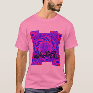 Mandala-colorroze-blauw-LOVE-kaleidoscoop RMDESIGN T-shirt