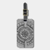 Mandala Compass Design met de hand getekende Heili Bagagelabel (Voorkant verticaal)