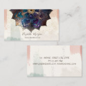 Mandala, Confetti Waterverf penseelstreek Visitekaartje (Voorkant / Achterkant)