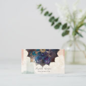 Mandala, Confetti Waterverf penseelstreek Visitekaartje (Staand voorkant)