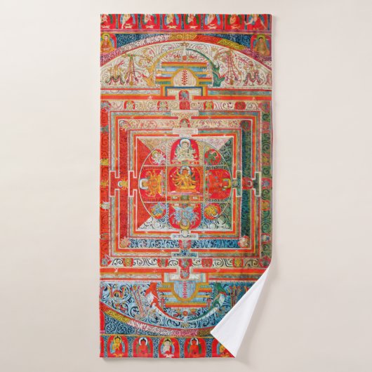 Mandala Cosmic Diagram voor Meditatie Badhanddoek (Badhanddoek)