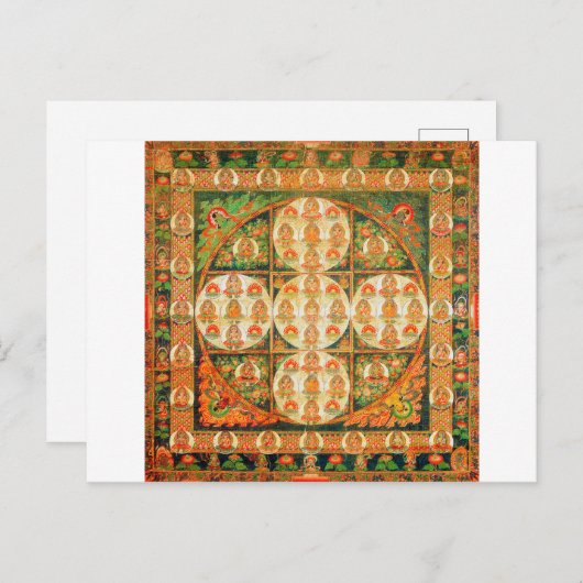 Mandala Cosmic Diagram voor Meditatie Briefkaart (Voorkant / Achterkant)